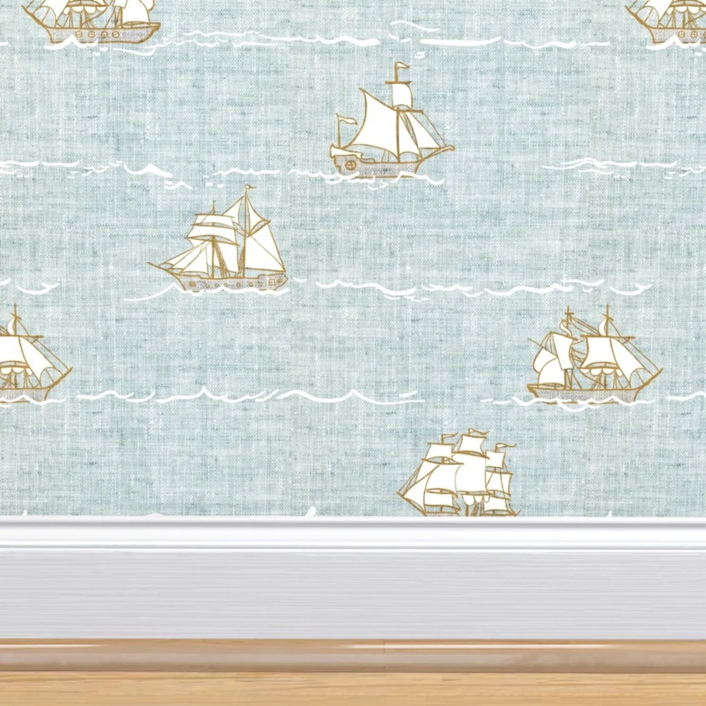 Soft blue nautical wallpaper