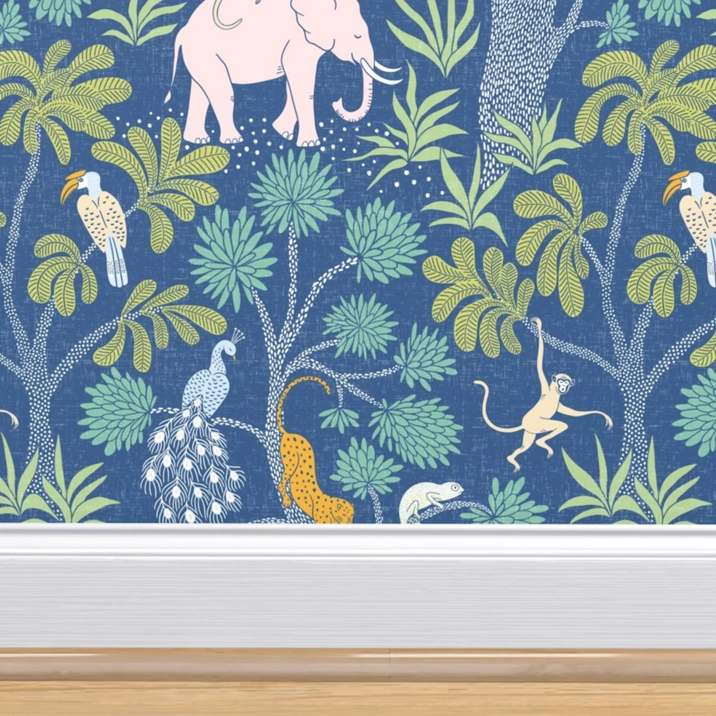 Blue jungle wallpaper