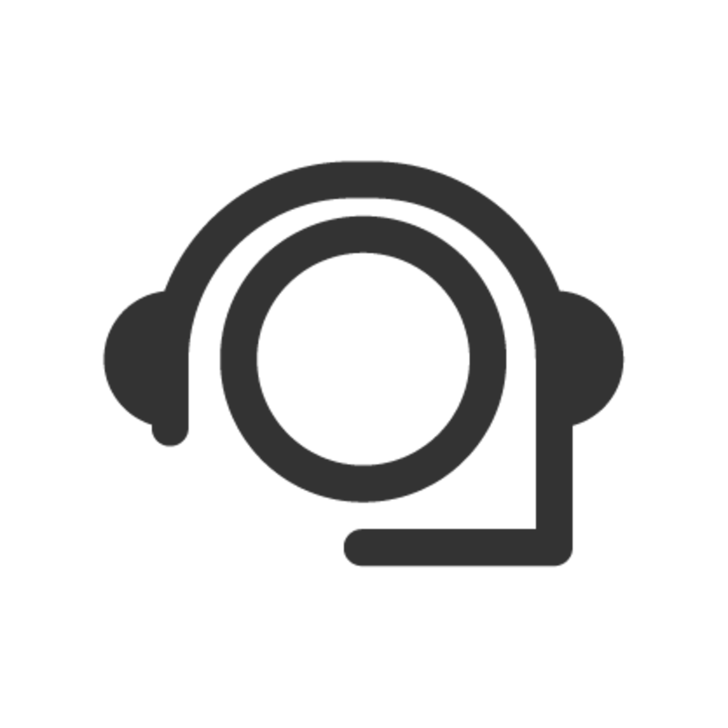 Icon of a person with a headset on.