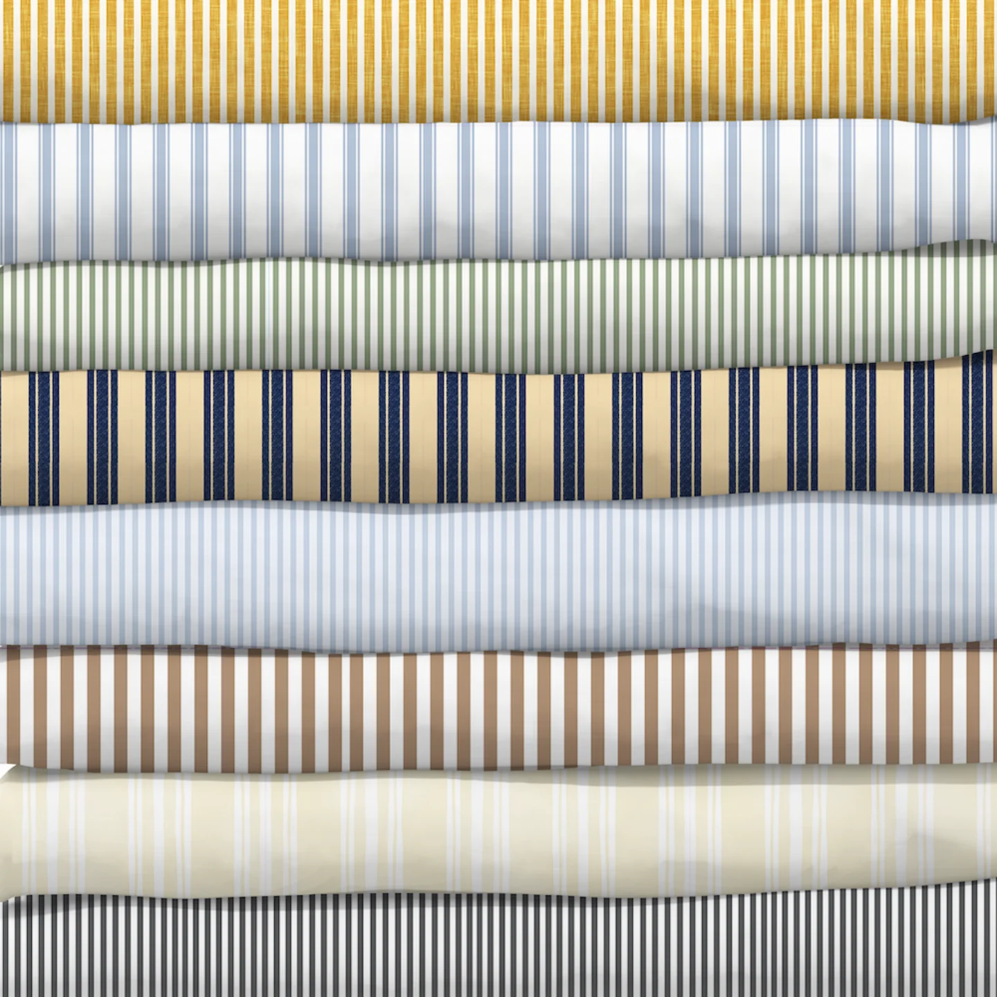 Stack of striped fabric